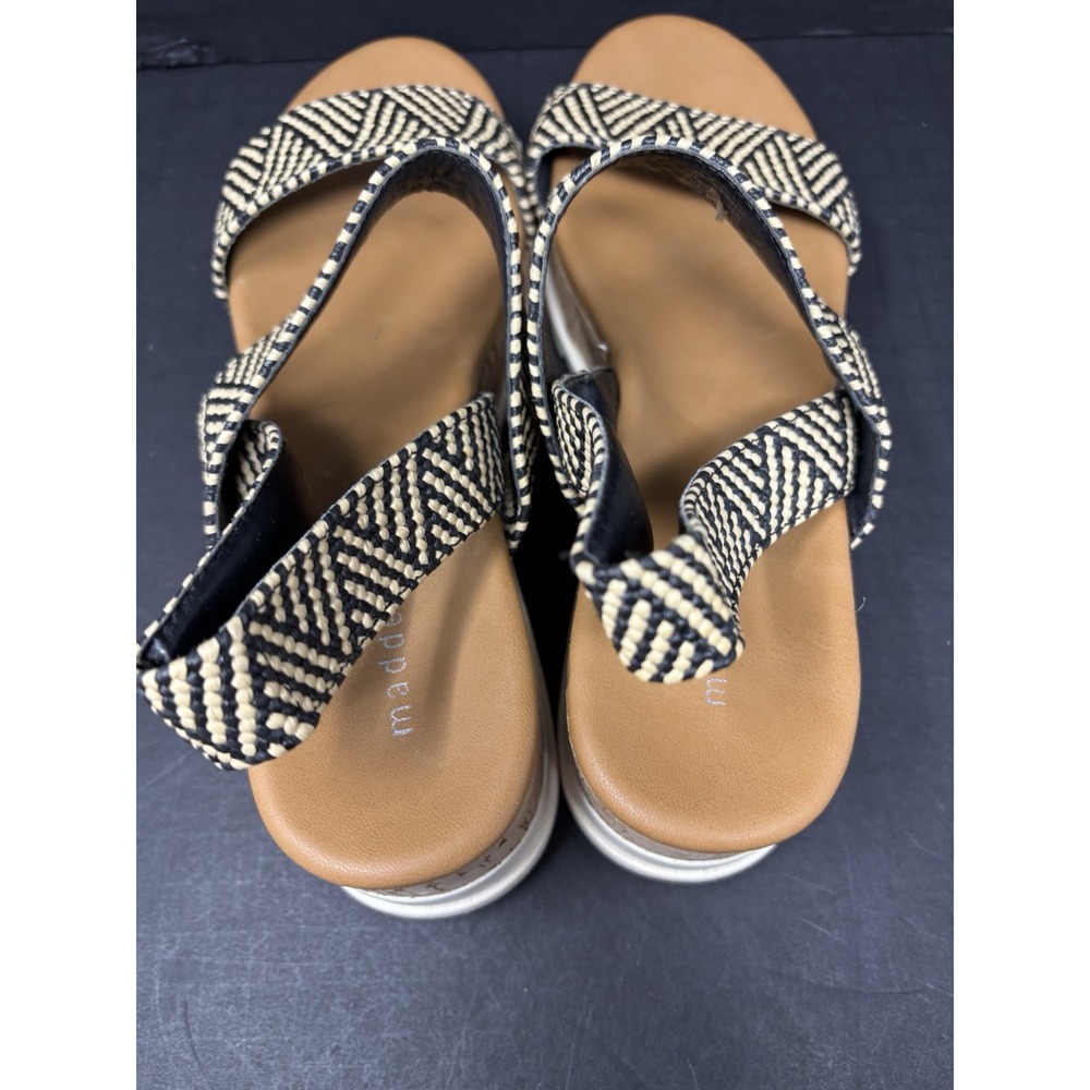 MADDEN GIRL ESIE Black White Strappy Sandals Size‎ 10 - Picture 6 of 10